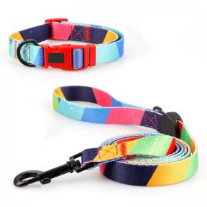 Quality Lightweight Puppy Collar And Leash Set Firm Metal Buckle Adjustable Dog Leash for sale
