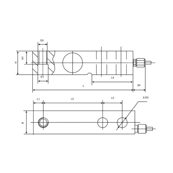 Alloy Steel Cantilever Beam Weighing Sensor 1t Instead of Keli Force Sensor