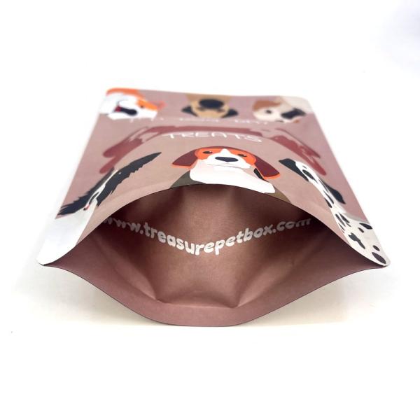 Resealable Composite Plastic Bag Laminated Dog Food Packaging Bags With Zipper Top