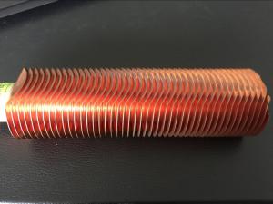 Quality CuNi 90/10 Shape Type Heat Exchanger Fin Tube OD25.4 X 1.5WT L Finned Copper Tubing for sale