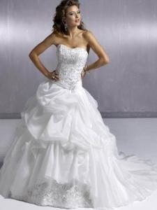 Quality Strapless Ball gown wedding dress Sweetheart Neckline Bridal gown#dq4757 for sale