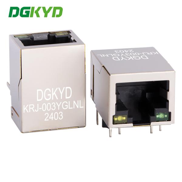 Buy KRJ-003YGLNL 100M Integrated Filter CAT5E Ethernet RJ45 Waterproof Connector Module Shielded at wholesale prices