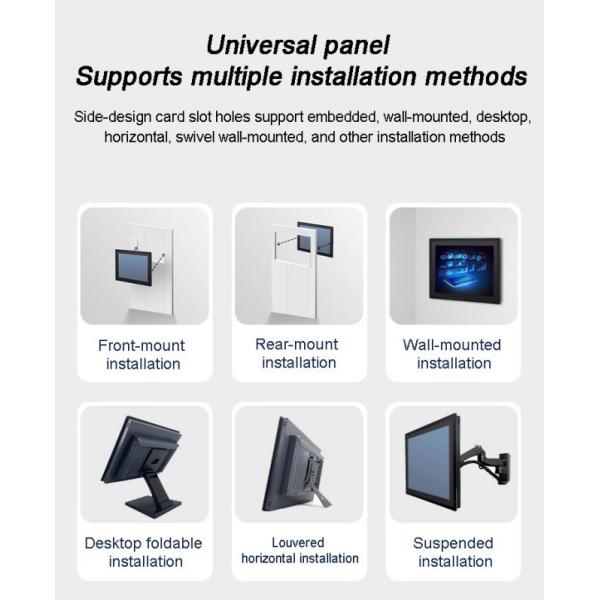 15.6 Inch Wall Mount Rugged Ip65 Waterproof Monitor Open Frame Touch Pc Screen Cabinet-Embedded Industrial Touch Display