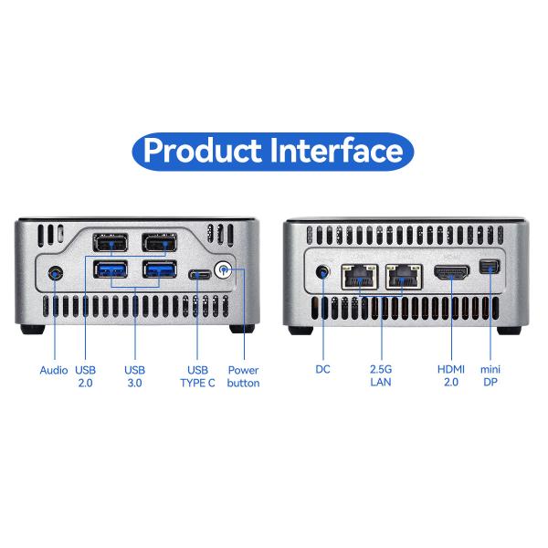 Intel Core i5 1135G7 Home Mini PC M.2 2242 SSD With Dual LAN And Fan