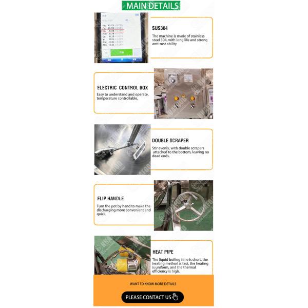 High Quality Mixer 500 Liter Steam Jacketed Cooking Jacked Kettle Machine For Making Liquid Soup Sugar