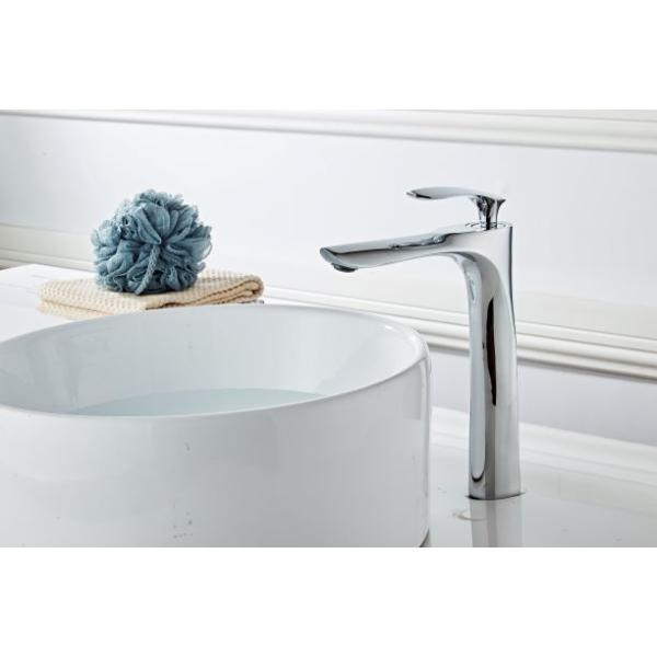 Chrome Plated Single Hole Silver Wash Basin Faucet