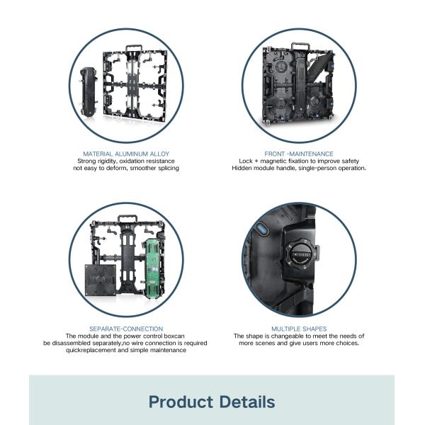 Rental LED Display Indoor Outdoor Full Color Led wall P2.6 Led Video Wall 500x500mm Die Cast Aluminum Display Screens