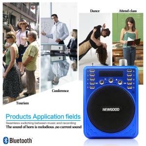 Quality Portable Bluetooth Speakers Player with TF card and voice amplifier/recording function for sale