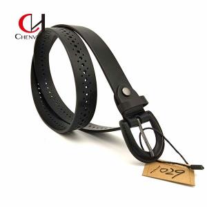 Quality Multicolor Soft Leather Black Belt Womens Antiwear Cowhide Material for sale