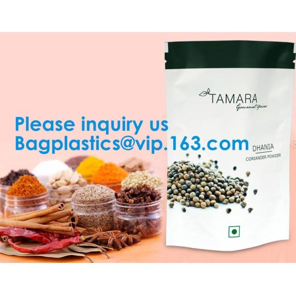 SIDE GUSSET COFFEE BAGS,STAND UP COFFEE BAGS,KRAFT PAPER COFFEE BAGS Foil Zip Lock Stand Up Food Pouches Bags with Notch