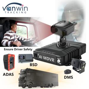 Quality H.265 8CH HDD Mobile DVR Advanced Driving DSM ADAS BSD AI Pedestrian Sensor Monitoring System for sale
