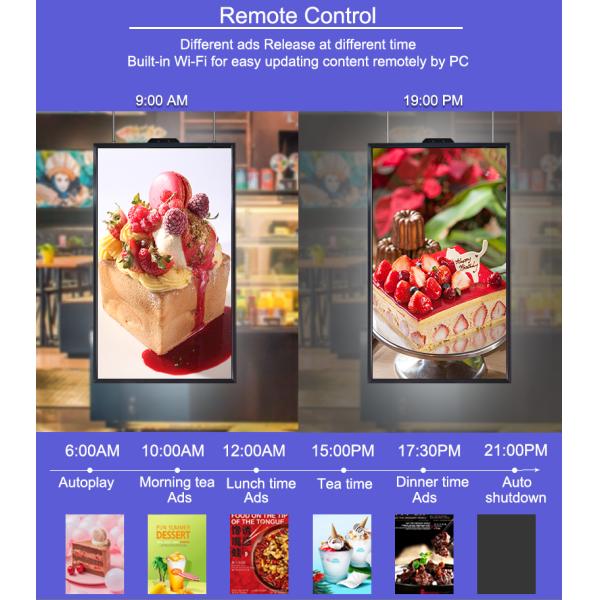 Ultra Bright LCD Monitor For Advertisement 55 Inch Remote Control CMS