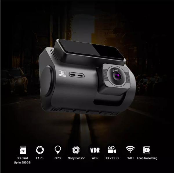 Buy RGB AHD Dual Lens GPS Wifi Dash Cam With Speed And GPS Motion Detection at wholesale prices