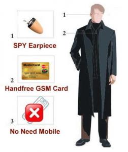 Quality 4.5W GSM Box Sim card ID CARD Spy earpiece covert communication, Cheat exams Spy Earphone for sale