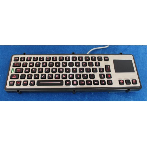 Backlight sealed & ruggedized Industrial Keyboard With Touchpad RoHS CE FCC IP65