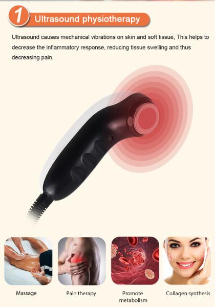 ABS Shockwave Ultrasonic Vibrating Massage Machine For Body Pain Treatment