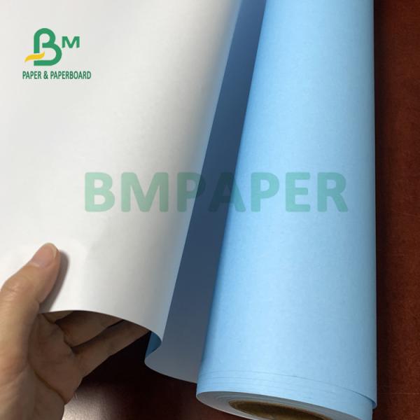 80gsm One Side Blue CAD Plotter Paper For Engineering 610mm X 150m