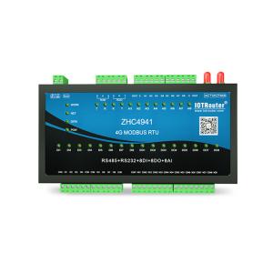 Quality Serial To 4G IOT LTE Cellular Gateway Modem Modbus Relay 24 Channel IO RTU for sale