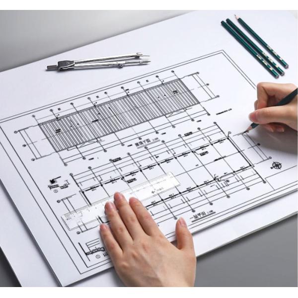 20# Plain Inkjet Plotter CAD Paper Roll 36'' x 500ft 3'' Core Good Brightness