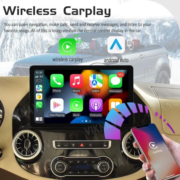 13.9 Inch Touch Screen Stereo For 2015-2022 Benz Vito Navigation GPS Multimedia Player Wireless Carplay 4G