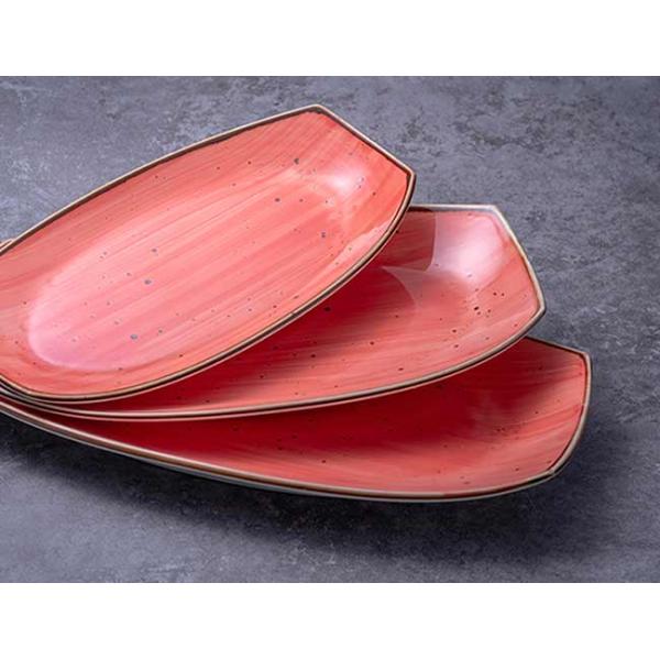 Colorful Glazed Ceramic Dinner Plate Rectangular Stoneware Dish Platter