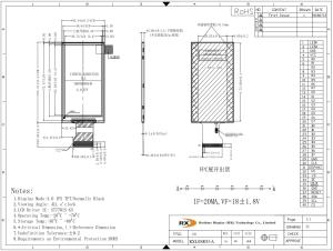 3Line SPI Interface LCD TFT Display 380 Nits 18mA Dustproof TFT Active Matrix