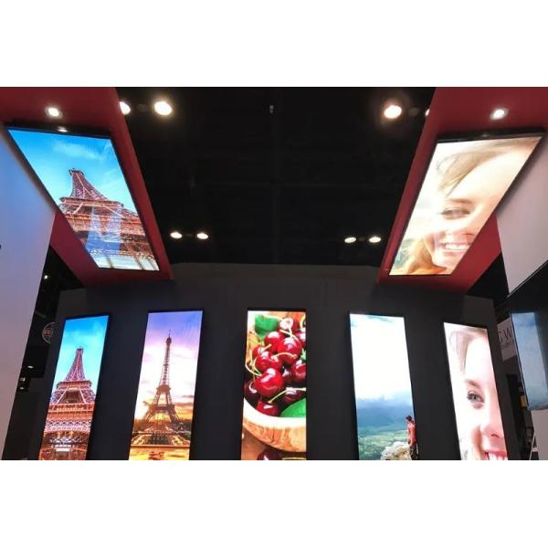 HD Indoor P2 Advertising LED Poster Video Display Digital Player Portable Wheel Move