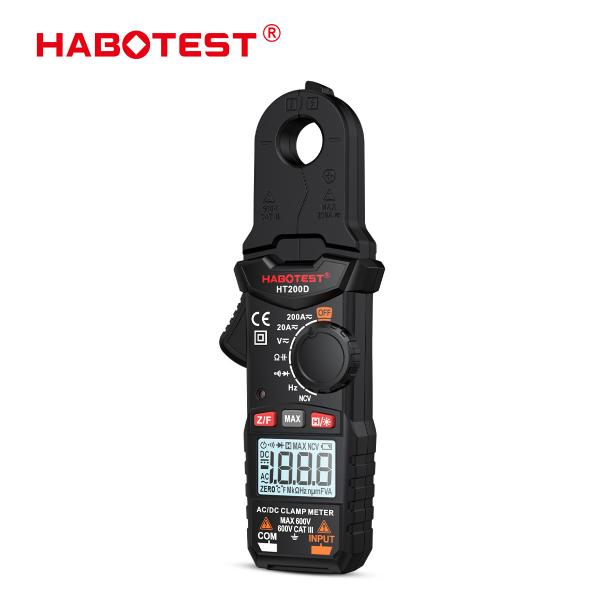 Buy HT200D Clamp Meter DC/AC Current Voltage Digital Clamp Meter Measure Frequency Of Resistance Capacitance NCV Test at wholesale prices