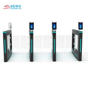 China Pedestrian Swing Barrier Gates with RFID Access Control System in Black or Customized on sale