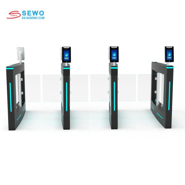 Buy Pedestrian Swing Barrier Gates with RFID Access Control System in Black or Customized at wholesale prices