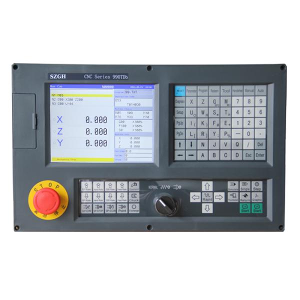 Double Spindles USB Interface CNC Lathe Controller With 8.4 Inches Display , 128MB Memory