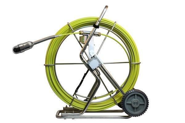 Buy 150m Fiberglass Push Rod with Waterproof Rotate Camera for Pipeline Inspection Detector at wholesale prices