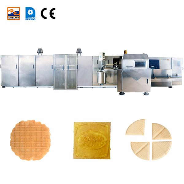 Customized 1.0hp Automatic Wafer Making Machine With 51 Baking Plates