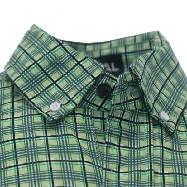 Button Closure 100% Cotton Fire Retardant Work Shirt Plaid Pattern 210gsm