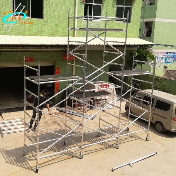 Buy OEM Aluminium Scaffold Tower 6m Platform Height With Outriggers at wholesale prices