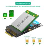 Mini PCI-E to M.2(NGFF ) key A/E Adapter With SIM card Slot for WiFi/WWAN/LTE