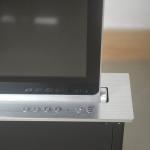 Conference room double screen computer lcd monitor lift mechanism with two side