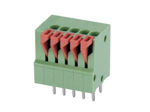 Quality 2.54mm Pitch Buckle Type Screwless Terminal Block For Security And Lighting System for sale