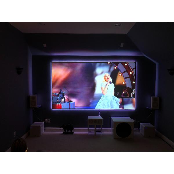 120" Ambient Light Rejection Fixed Frame Projector Screen PET Material 4K Compatible