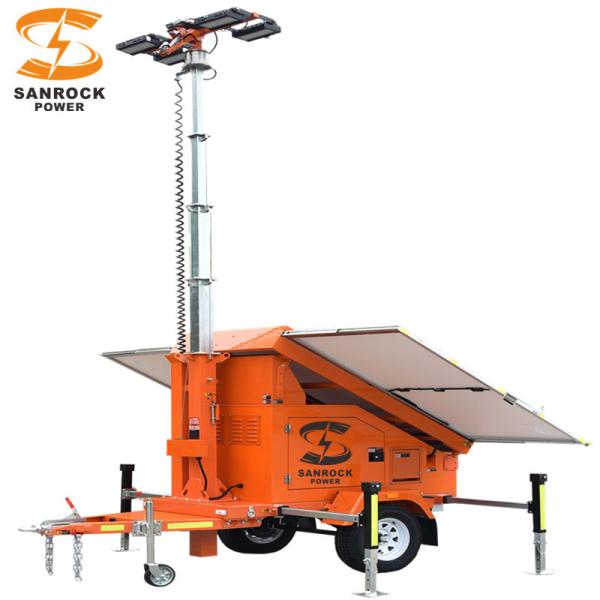 Adjustable Height Portable Light Tower Generator Site Solar Light Towers Environmentally Friendly