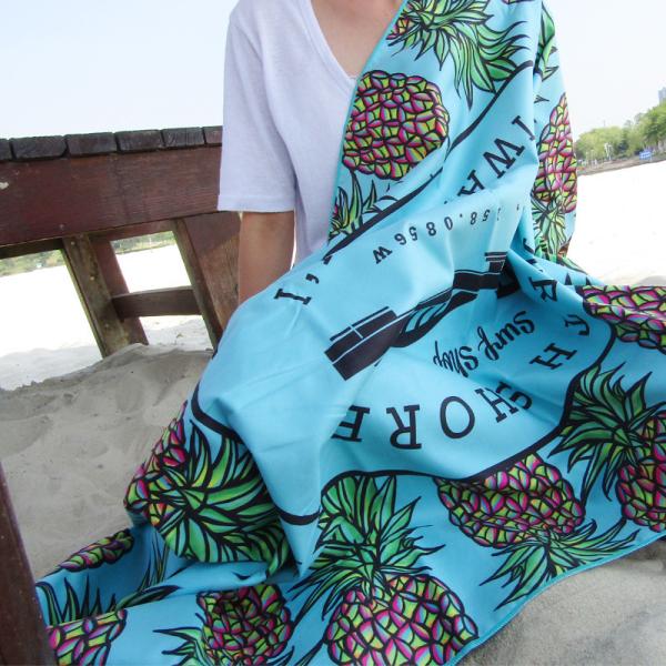 Buy Light Weight Microfiber Custom Beach Towel With High Durability And Digital Printing at wholesale prices