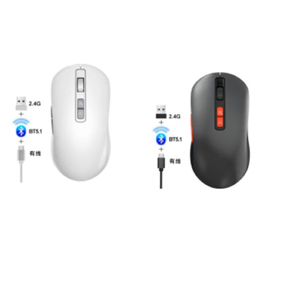 2.4G+Bluetooth AI Mouse With 7 Buttons 1200-2400DPI Adjustment 3.7V/400mA Battery