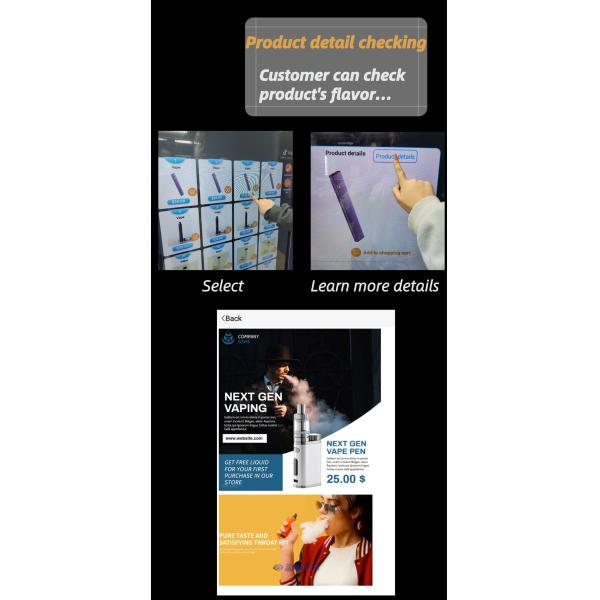 55 Inch Touch Screen Advertising Vending Machine And Card Readers