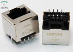 THT / DIP Mounting Vertical RJ45 Jack , RJ45 Ethernet Adapter Tab Up Latch