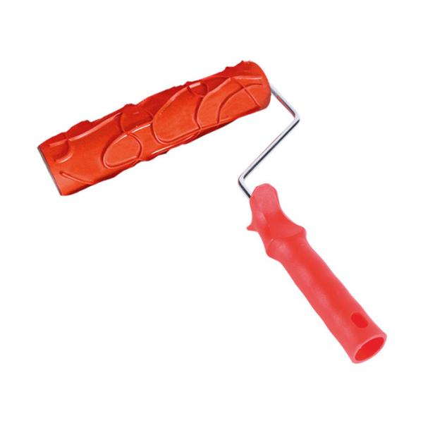 7'' Rubber Design Roller with Rubber Material in Red color which can make