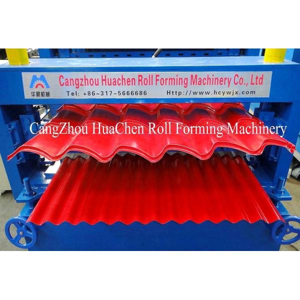 Roof Wall Double Layer Roll Forming Machine 0 - 15m / min Manual Hydraulic Decoiler