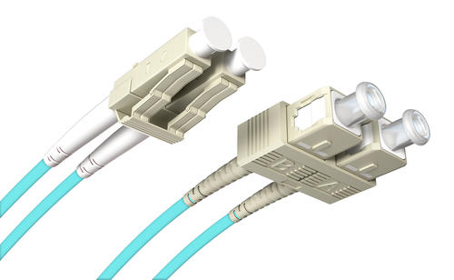LC SC PC / UPC OM3 Fiber Optic Patch Cord 10G Multimode 2.0mm 3.0mm With Connectors