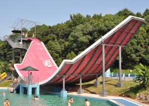 Quality Exciting Theme Park Fiberglass Pool Slide With 12 Months Warranty for sale