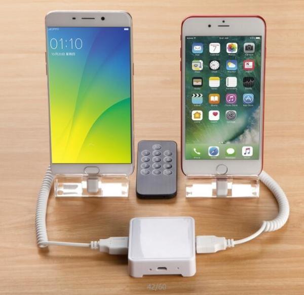 Buy COMER Centralised Micro USB Security Cable wth Charge function 2port alarm box at wholesale prices