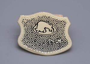 TPU Custom Logo Embossed Labels , Embossed Iron On Garment Labels